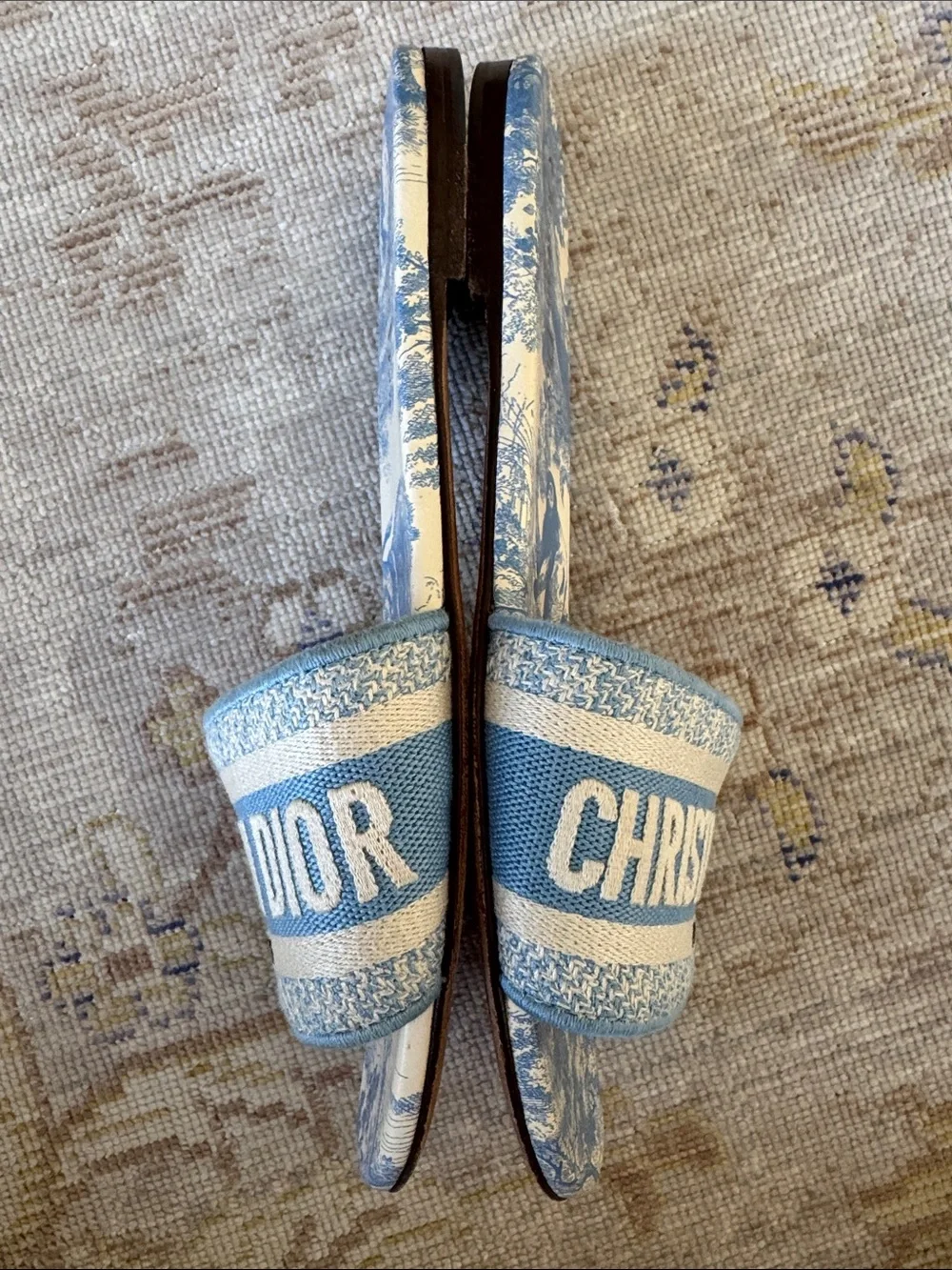Christian Dior Canvas Printed Slides Size 39 - Picture 6 of 10